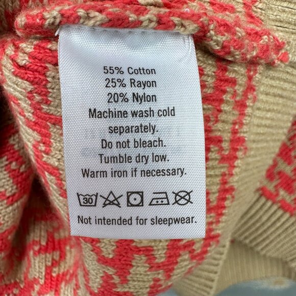 Janie and Jack Poncho Cape Herringbone Coral Tan Sz 6 NWT - Picture 7 of 10